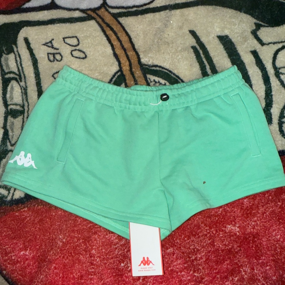 Kappa Green Athletic Shorts with Elastic Waistband